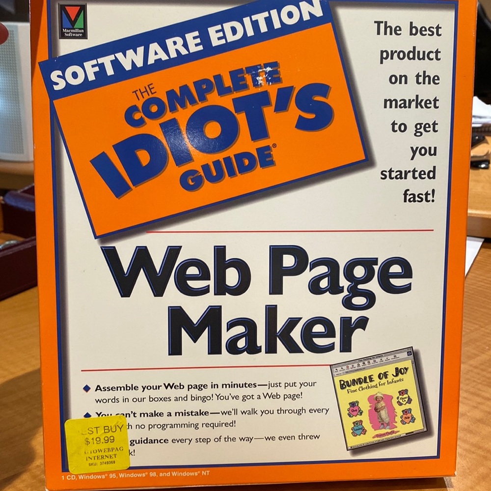 Software edition the complete idiot’s guide WEB PAGE MAKER include creating HTML